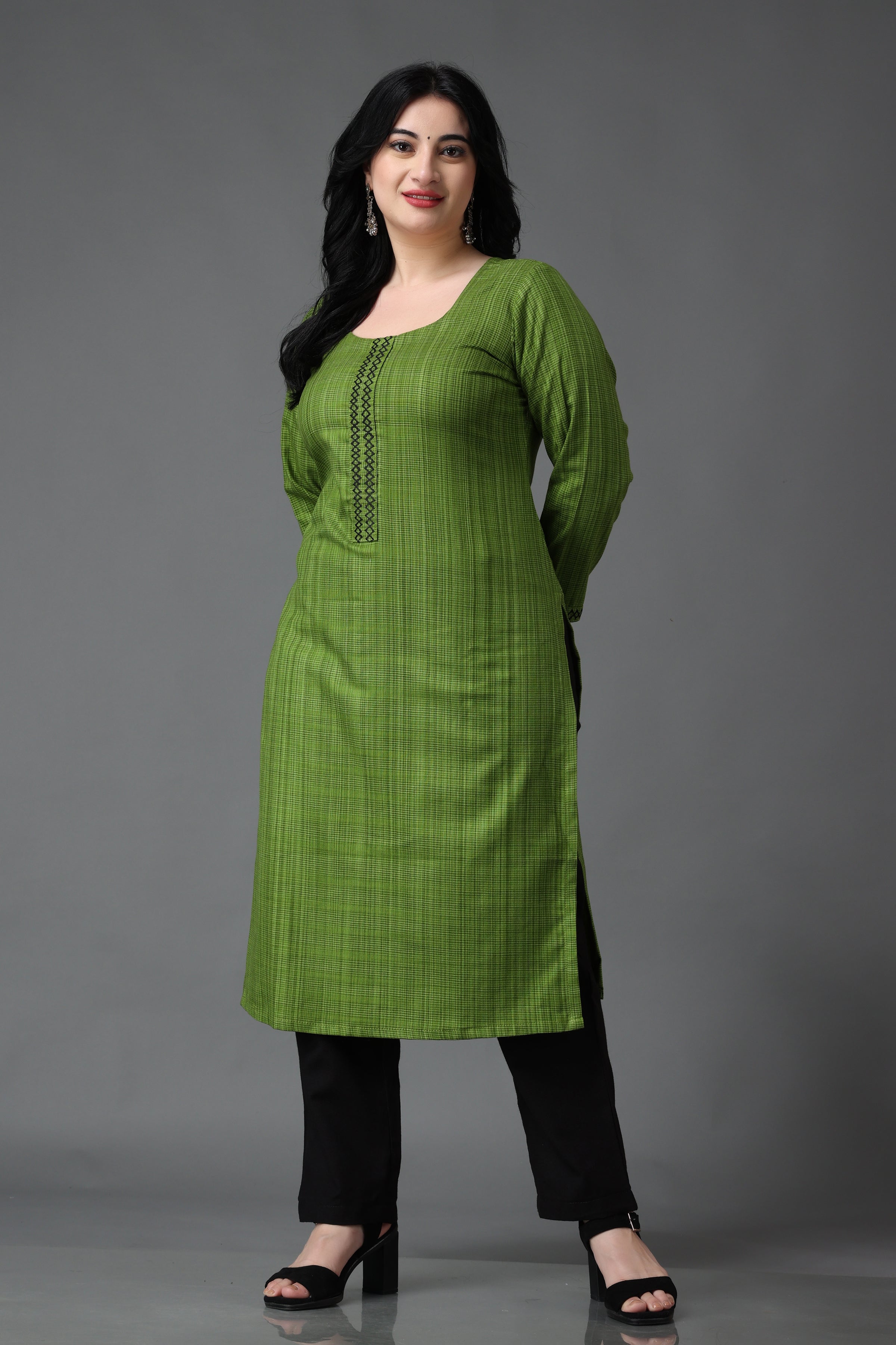 Buy HIFZAA Winter Wool Kurta for Women Woolen Designer Kurti Womens Warm  Printed with Pocket Anthra Grey at Amazon.in